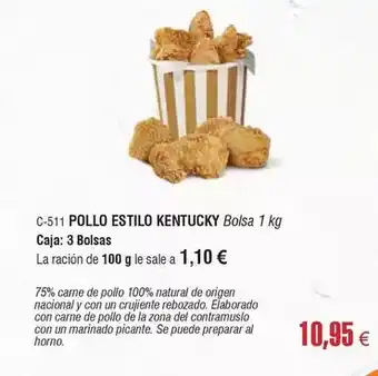 Abordo Origen - pollo estilo kentucky oferta