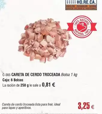 Abordo Lista - careta de cerdo troceada oferta
