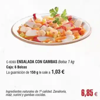 Abordo Ensalada con gambas oferta