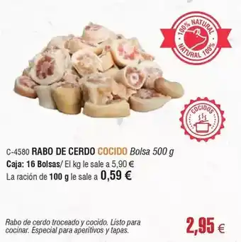 Abordo Rabo de cerdo cocido oferta