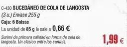 Abordo Sucedaneo de cola de langosta oferta