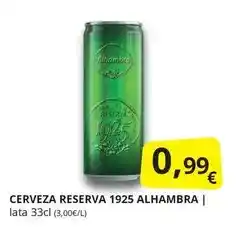 Supermercados MAS Alhambra - cerveza reserva 1925 oferta