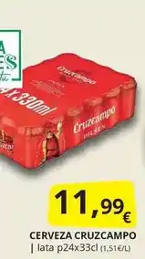 Supermercados MAS Cruzcampo - cerveza oferta