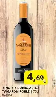 Supermercados MAS Tamarón - vino rib duero altos oferta