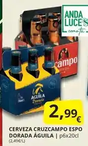Supermercados MAS Anda - cerveza cruzampo espo dorada oferta
