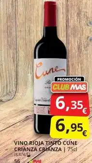 Supermercados MAS Cune - vino rioja tinto crianza oferta