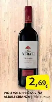 Supermercados MAS Viña albali - vino valdepenas oferta
