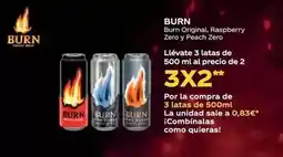 Supermercados MAS Burn oferta