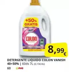 Supermercados MAS Vanish - detergente liquido colon oferta