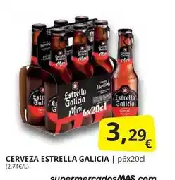 Supermercados MAS Estrella galicia - cerveza oferta