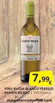 Supermercados MAS Ramón bilbao - vino rueda blanco verdejo oferta