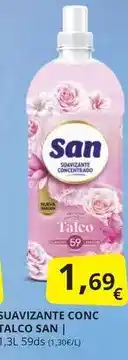 Supermercados MAS San - suavizante conc talco oferta