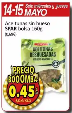 SPAR Spar - aceitunas sin hueso bolsa oferta