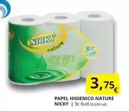 Supermercados MAS Nicky - papel higienico nature oferta