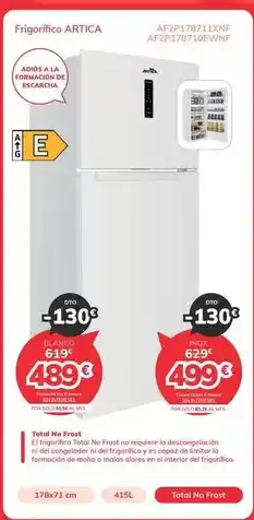 Mi electro Artica - frigorífico af2p178711xnf af2p178710ewnf oferta