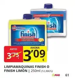 Supermercados MAS Finish - limpiamaquinas o limon oferta