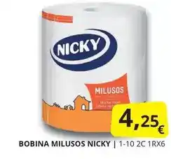 Supermercados MAS Nicky - bobina milusos oferta