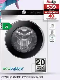 Milar Inverter - lavadora ww90dg6u85ku3 oferta