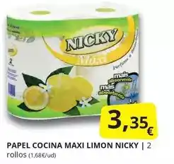 Supermercados MAS Nicky - papel cocina maxi limon oferta
