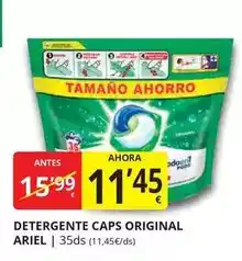 Supermercados MAS Ariel - detergente caps original oferta