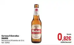 Makro Mahou - cerveza 5 estrellas oferta