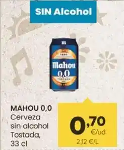 Autoservicios Familia Mahou - 0.0 cerveza sin alcohol tostada oferta