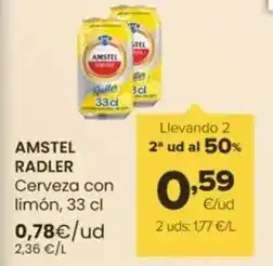 Autoservicios Familia Amstel - radler cerveza con limón oferta