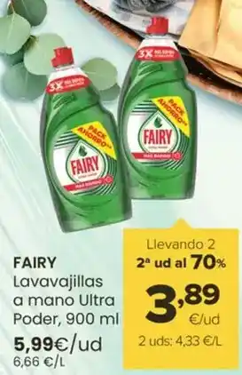 Autoservicios Familia Fairy - lavavajillas a mano ultra poder oferta