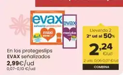 Autoservicios Familia Evax - en los protegeslips oferta