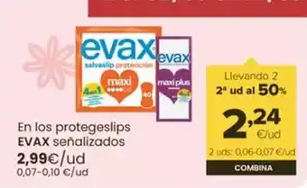 Autoservicios Familia Evax - en los protegeslips oferta
