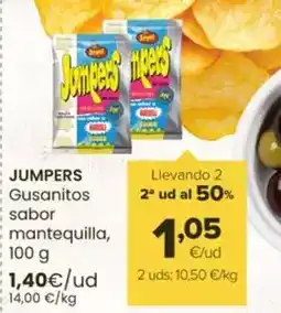 Autoservicios Familia Jumpers - gusanitos sabor mantequilla oferta