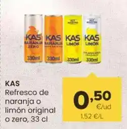 Autoservicios Familia Kas - refresco de naranja o limón original o zero oferta
