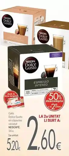 Valvi Supermercats Nescafé - cafè dolce gusto en càpsules oferta