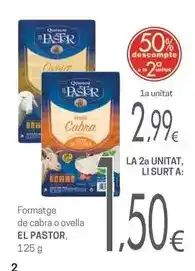 Valvi Supermercats El pastor - formatge de cabra o ovella oferta