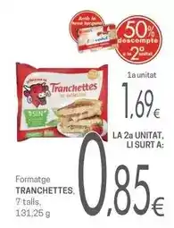 Valvi Supermercats Tranchettes - formatge oferta