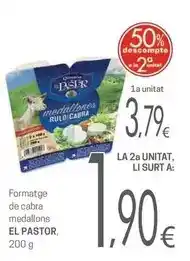 Valvi Supermercats El pastor - formatge de cabra medallons oferta