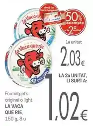 Valvi Supermercats La vaca que ríe - formatgets original o light oferta