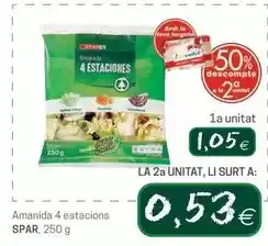 Valvi Supermercats Spar - amanida 4 estacions oferta