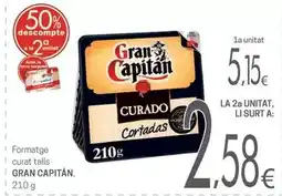 Valvi Supermercats Gran capitán - formatge curat talls oferta