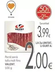 Valvi Supermercats Valent - pernil serrà talls molt fins oferta