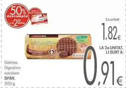 Valvi Supermercats Spar - galetes digestive xocolata oferta
