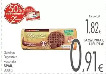 Valvi Supermercats Spar - galetes digestive xocolata oferta