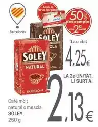 Valvi Supermercats Soley - café molt natural o mescla oferta
