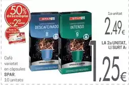 Valvi Supermercats Spar - cafe varietat en capsules oferta