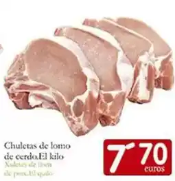 Supermercados Bip Bip Chuletas de lomo de cerdo oferta