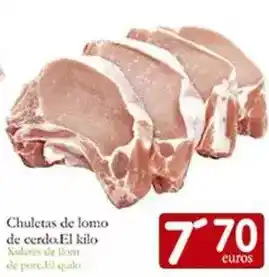 Supermercados Bip Bip Chuletas de lomo de cerdo oferta