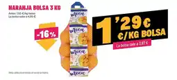 AhorraMas Naranja bolsa oferta