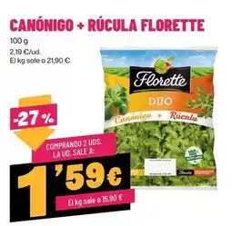 AhorraMas Florette - canónigo + rúcula oferta