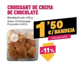 AhorraMas Croissant de crema de chocolate oferta