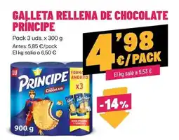 AhorraMas Lu - galleta rellena de chocolate principe oferta